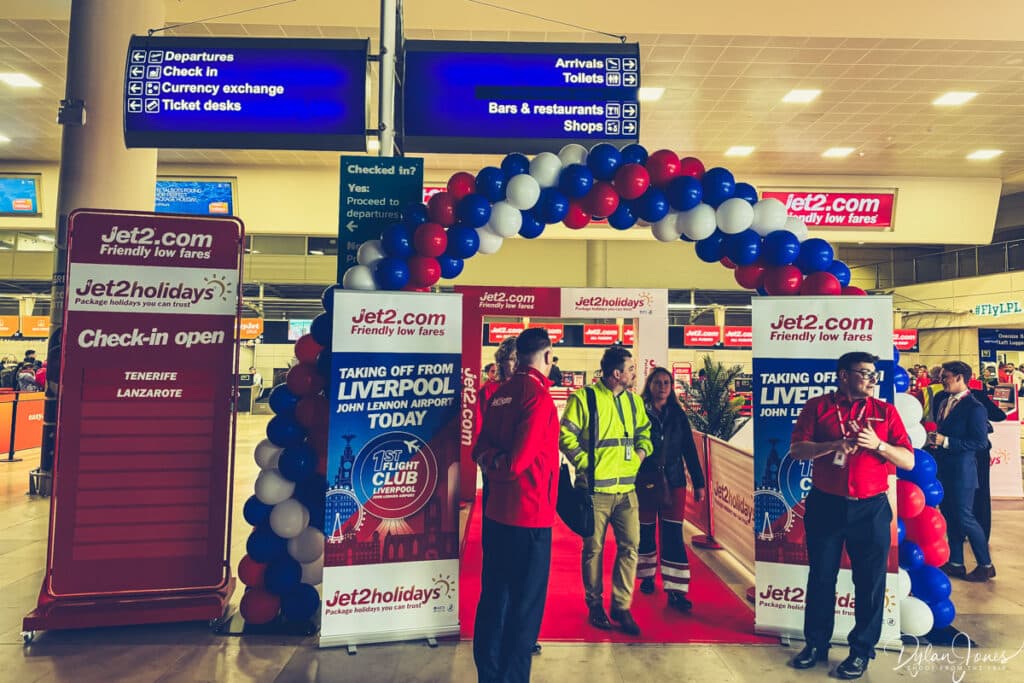 Jet2 Check In area at Liverpool Airport