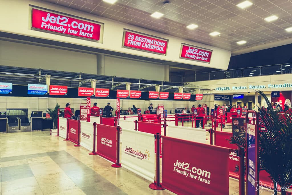 Jet2 Check In area at Liverpool Airport