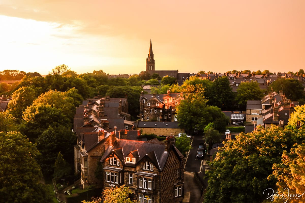 Sunset views from the room at the Crowne Plaza Harrogate