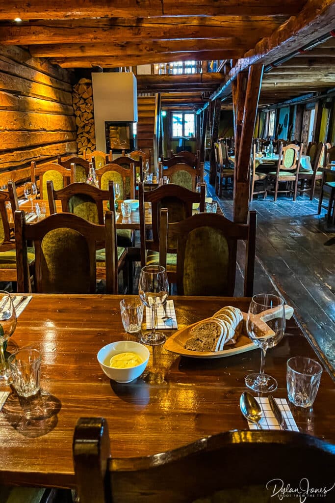 Traditional restaurant interior