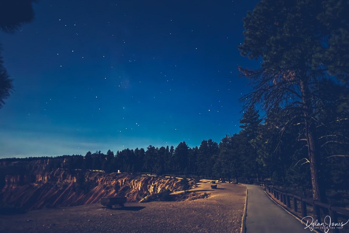 Clear night skies at Bryce Canyon