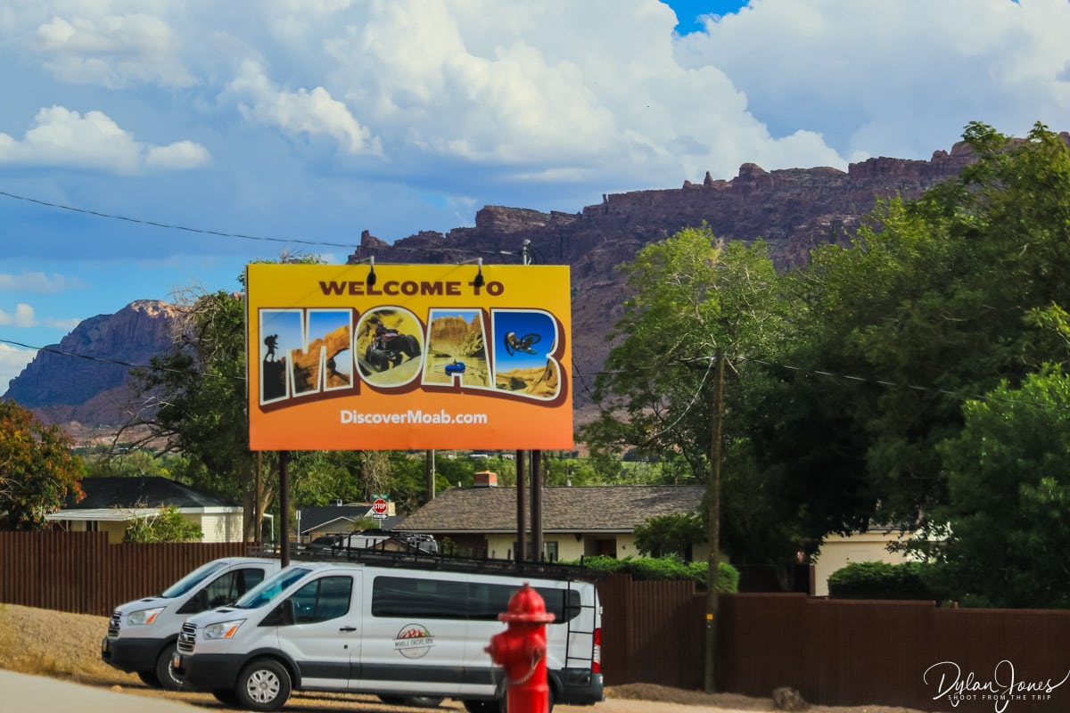 Arriving into Moab on a Southern Utah road trip