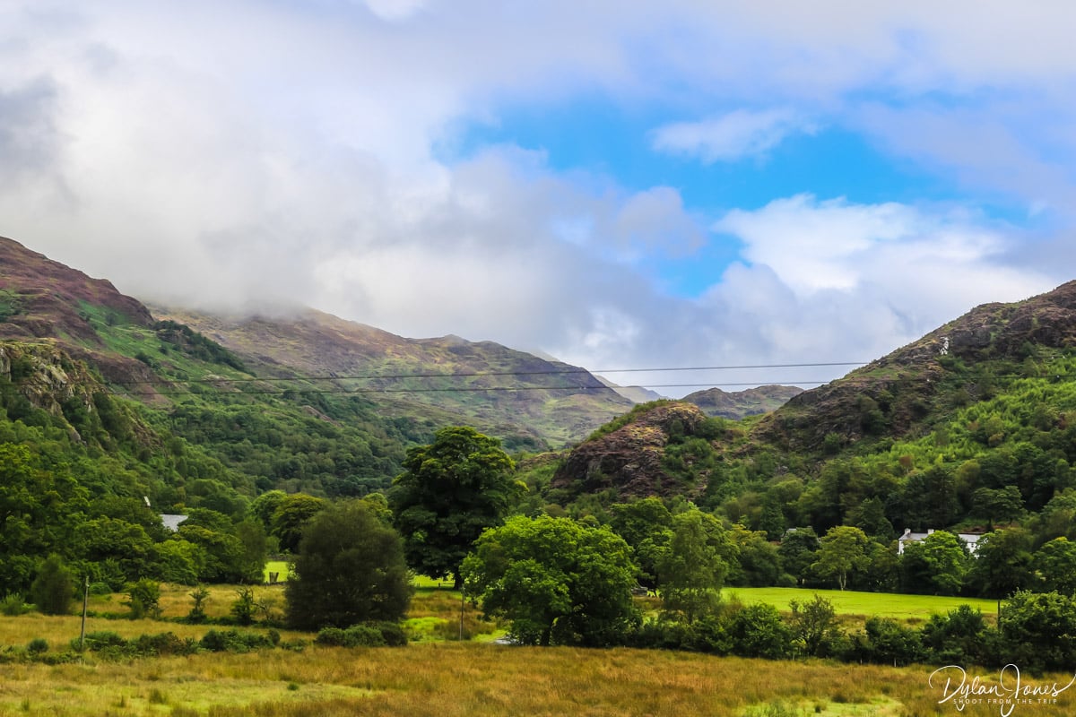 Mountain views in Eryri from the Welsh Highland Railway