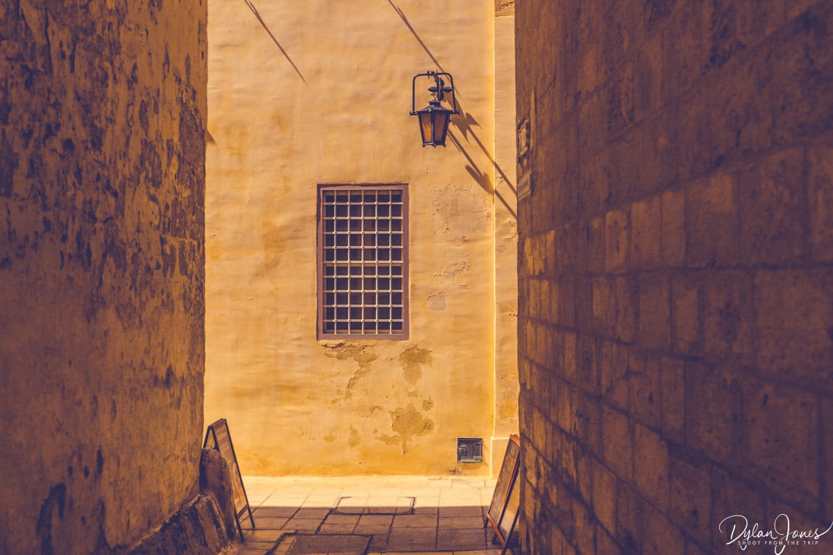 Beautiful light and shadow in Mdina