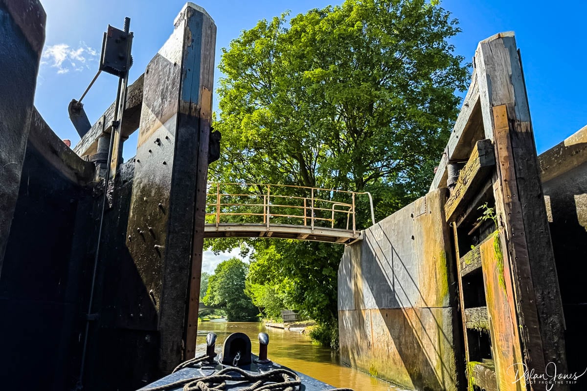 Exiting the lock on the Shropshire Union Canal